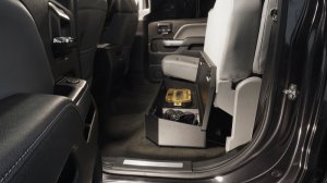 GMC Sierra 1500 Underseat Lockbox - Rear 60% Bench Seat - Tuffy Products - 2/3 Length with Keyed Lock - Black - `07-`19